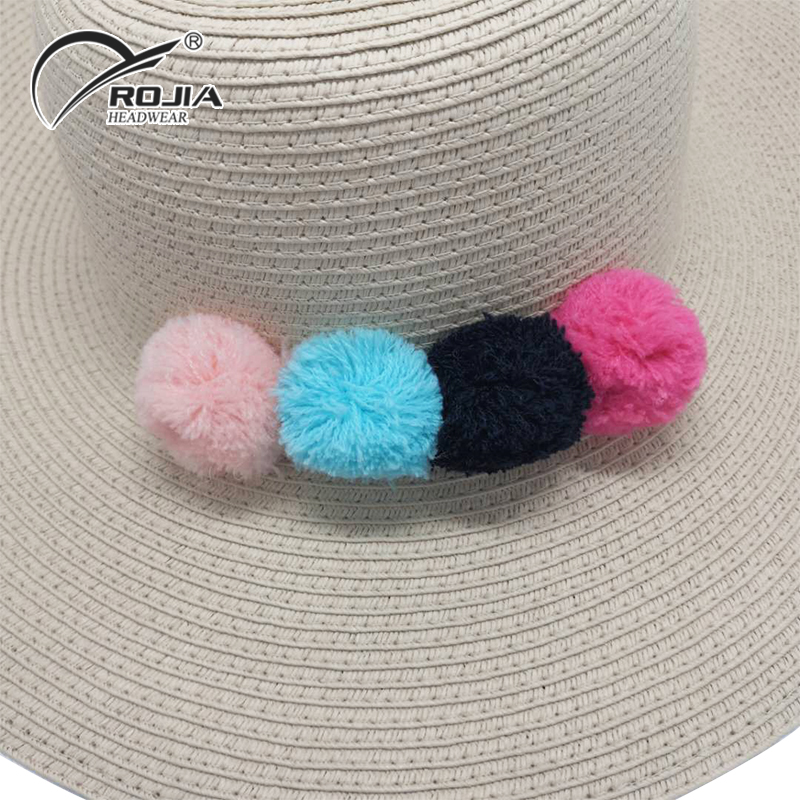 Wholesale New Summer Women Girl Kids Straw Hats with Logo