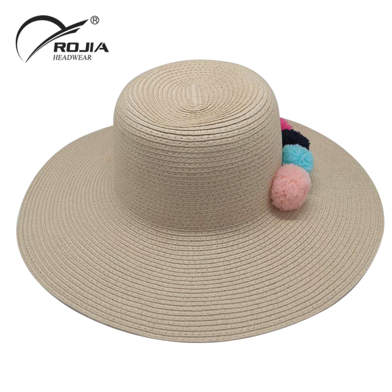 Wholesale New Summer Women Girl Kids Straw Hats with Logo