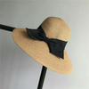 Ultraviolet-proof Summer Fashion Ribbon Bow Straw Hat Beach Holiday Sunscreen Block Folding Beach Straw Hat for Women Child Travelling 
