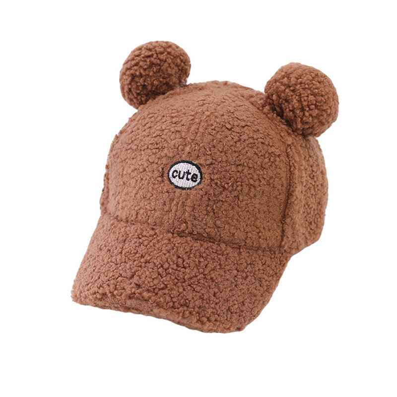 Wholesale Custom Logo Cute Plush Letter Embroidery Outdoor Warm Windproof Winter Hats Caps Sports Caps Baseball Caps