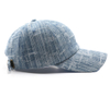 Custom Wash Vintage Distressed Adjustable Denim Jean Unstructured Cotton Baseball Cap Dad Hats