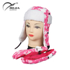 Eskimo Sequined Fabric Winter Hat With Synthetic Fur