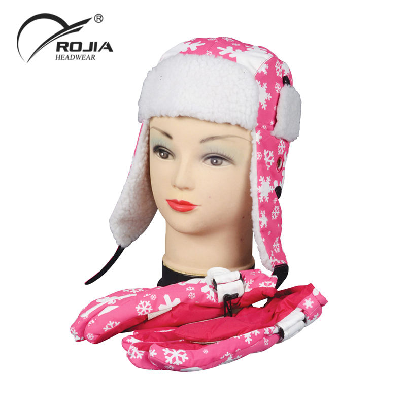 Eskimo Sequined Fabric Winter Hat With Synthetic Fur