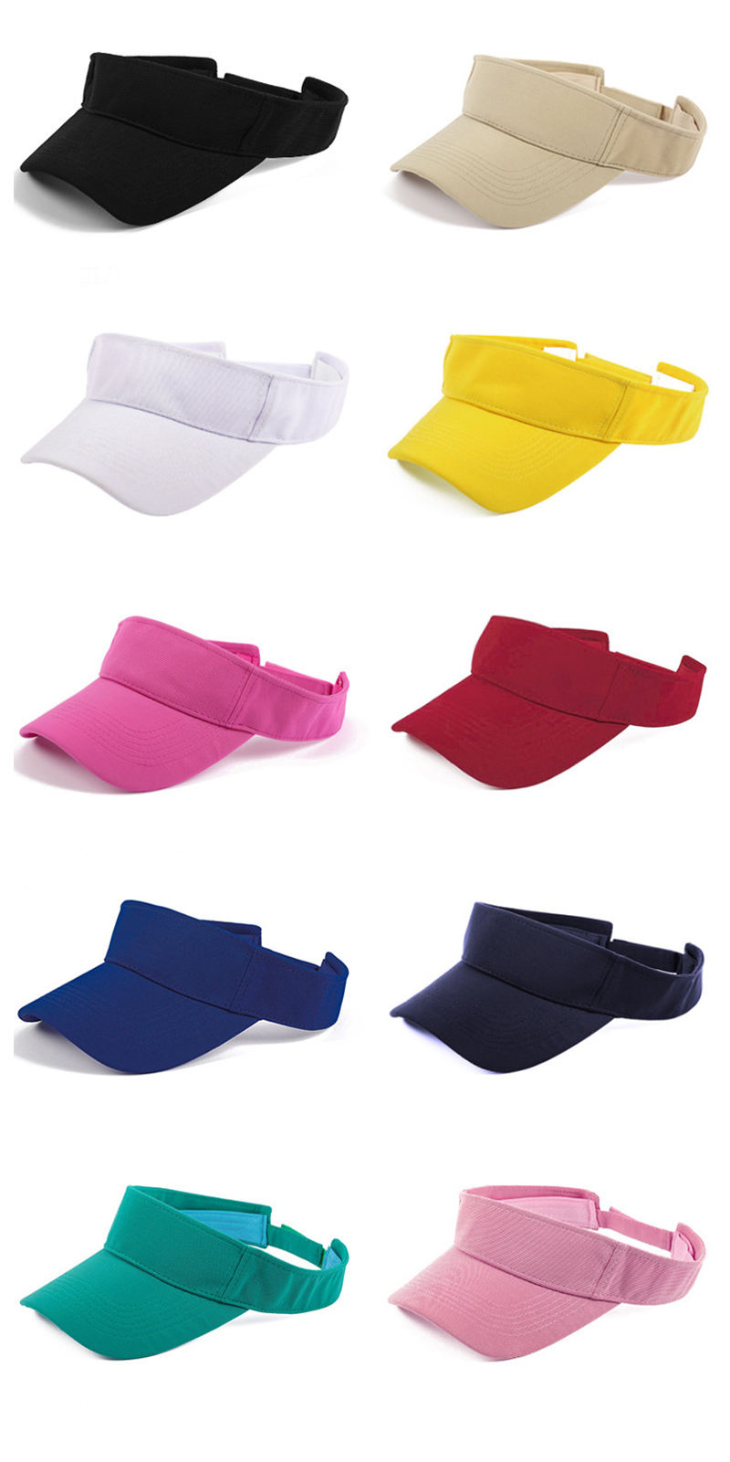 High Quality Empty Top Hat Golf Embroidered Sun Visor