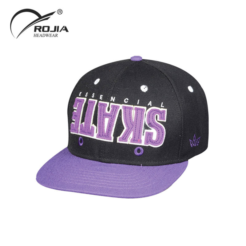 Hip Hop Luxury High Quality 6 Panel Flat Birm Baseball Cap,Snapback Cap 3D Embroidery Custom