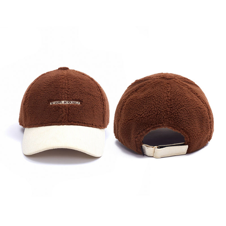 Fashion Pure Color Cozy Fur Wool Snapback Caps Winter Thicken Warm Plush Fuzzy Fluffy Sports Wool Baseball Hat for Women