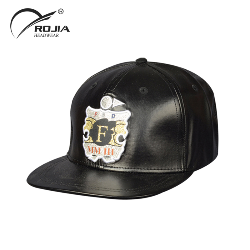 Custom Logo Leather Plain Vintage Blank Snap Back Cap Baseball Basketball Snapback Sports Hat
