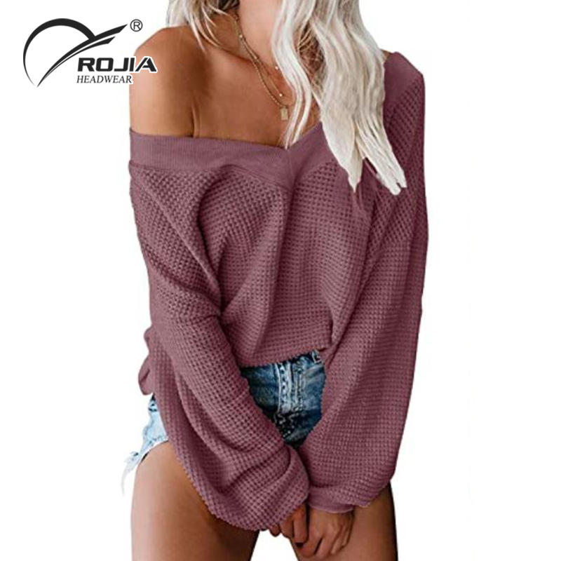 Cheap Custom Chunky Womens Loose Jacquard Oversized Knit Sweater