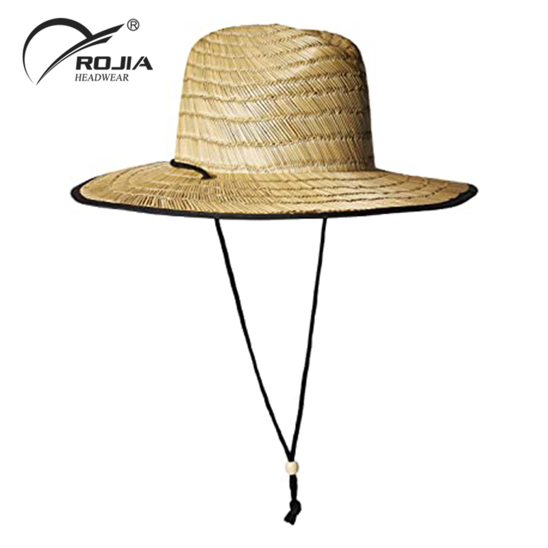 Chinese Wholesale Customizable Summer Western Beach Straw Hats for Man