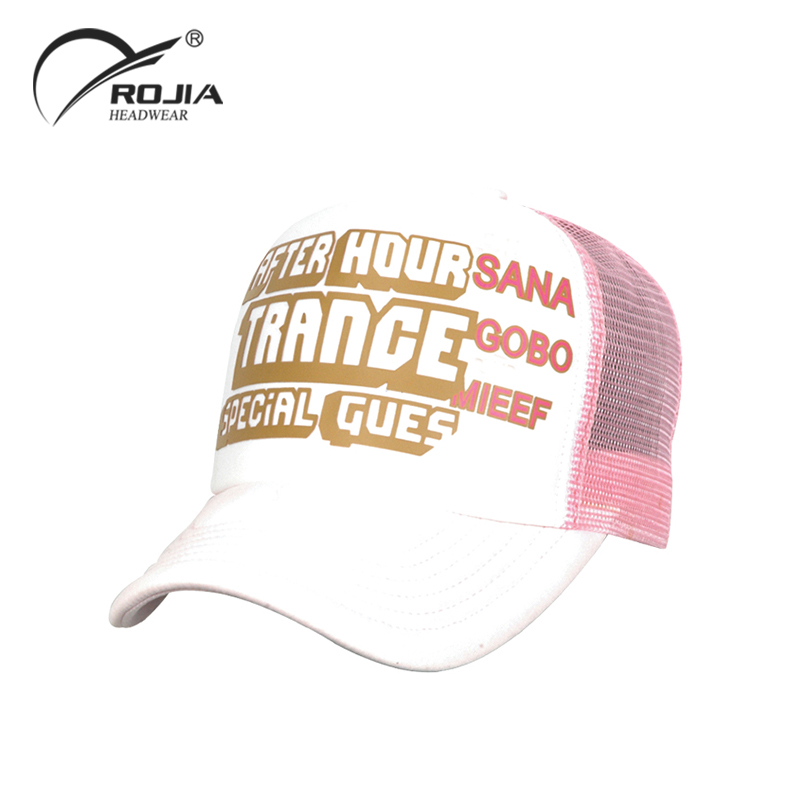 Adjustable 6 Panel Hat Flat/curved Brim Custom Blank Printing Logo Mesh Trucker Hat/cap