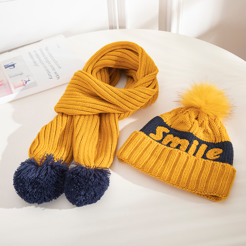High Quality Fashion Custom Warm Hats Scarf Caps And Oem Knitted Man Beanie Hat Set for Winter