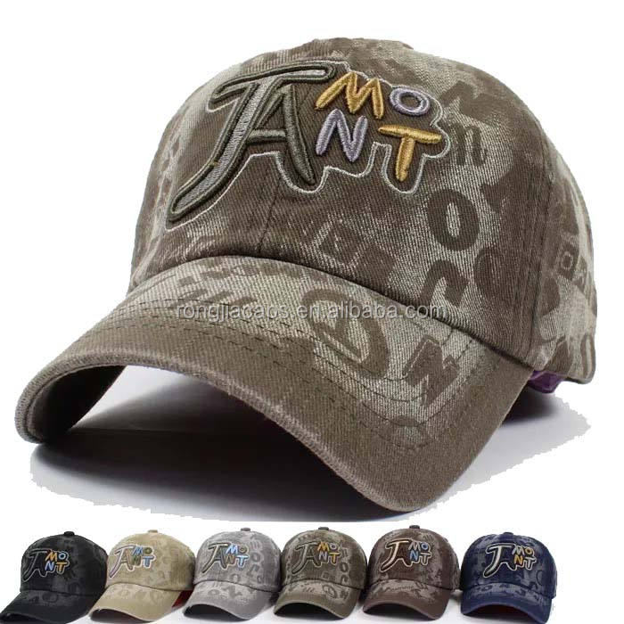 3D Puff Embroidery Special Washed Unique Baseball Cap