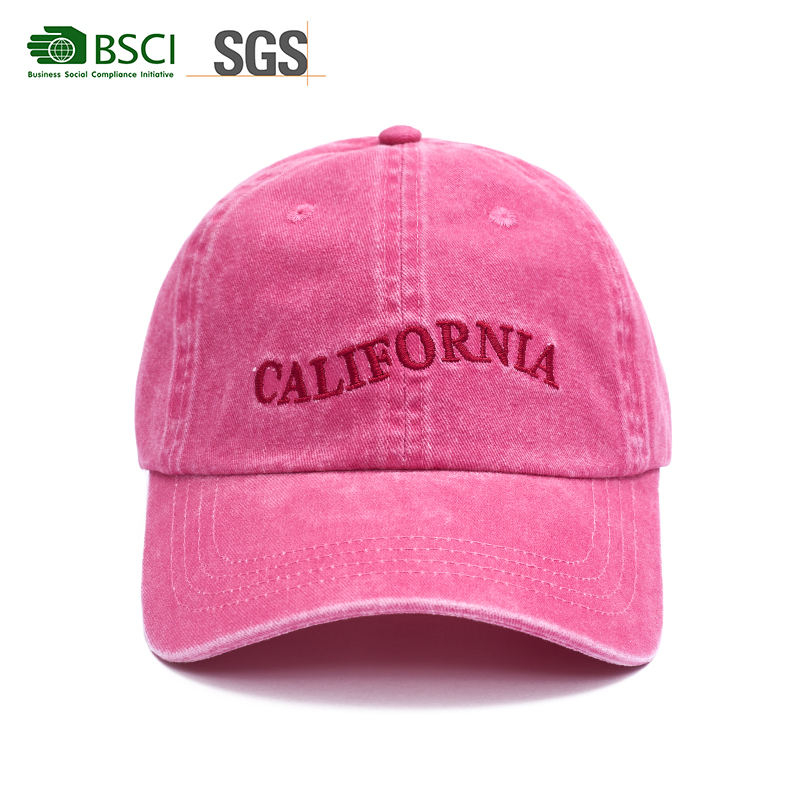 Unisex Distress Street Baseball Caps for Women and Men 6 Panels Cotton Embossed Printing Autumn and Winter Students' Style