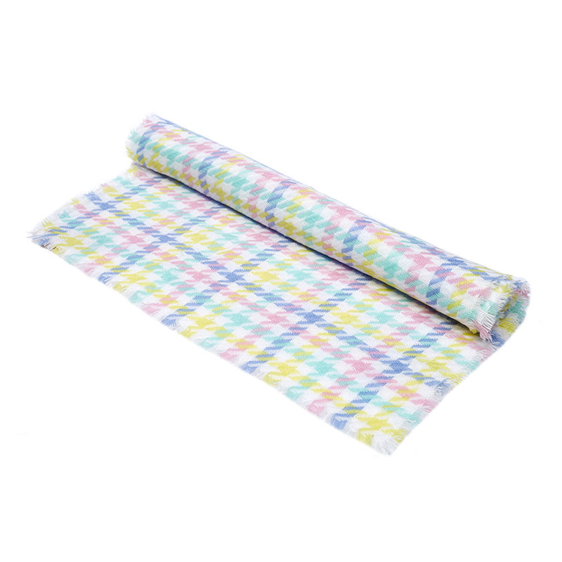 New Designer Warm Soft Pashmina Neck Scarves Shawl Blanket Ladies Plaid Tassel Cashmere Winter Scarf for Women