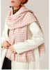 Fashion Stylish Neck Warm Winter Branded Print Cashmere Knitted Shawl Scarfs for Women Warm
