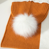 Designer Team Ventilation Faux Fur Wool Fuzzy Cashmere Knitted Custom Winter Beanie Women Men Hat Caps And Scarf Set