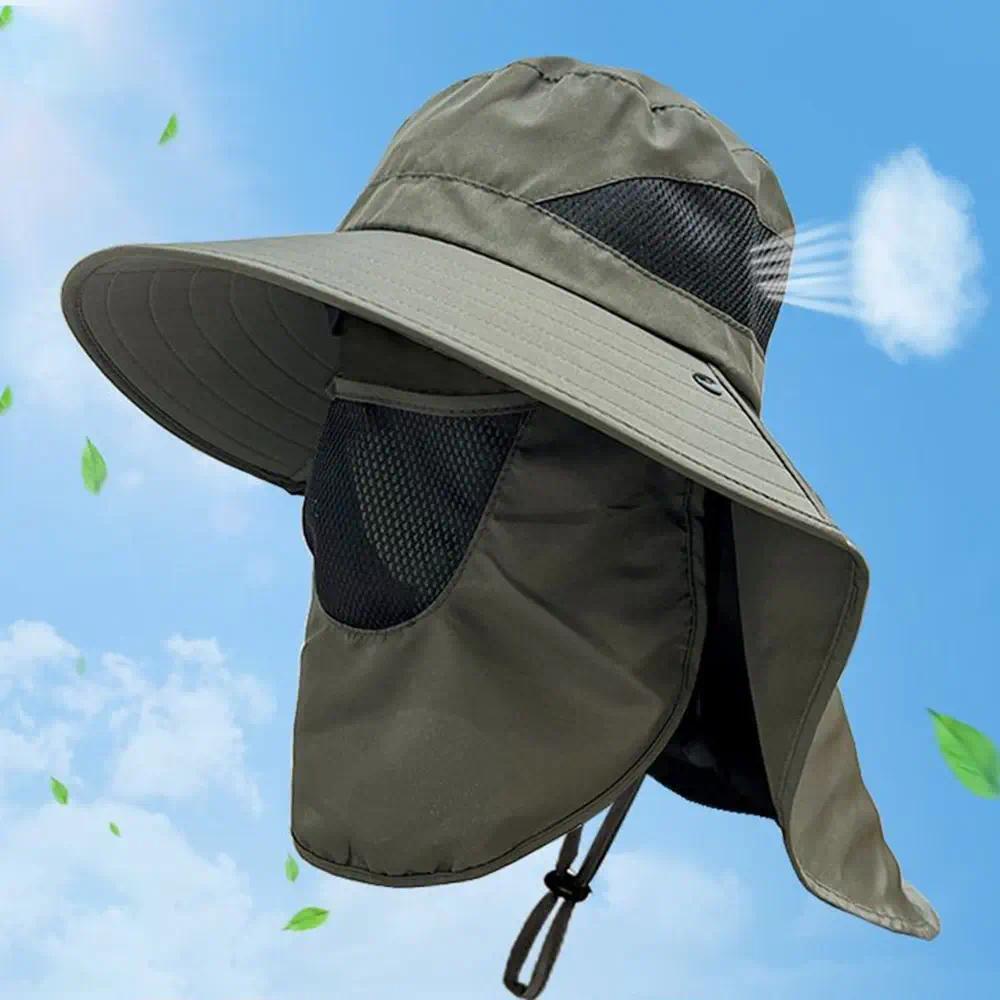 Sun Protection Bucket Hat Man Fishing Fisherman Bucket Hats Cap With Neck Flap