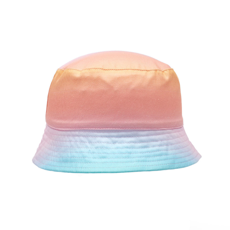 Wholesale Gradient Color Ramp Bucket Cap for Women man Custom Logo 3D Embroidery Summer Sun Cap Casual Fashion Beach Wear