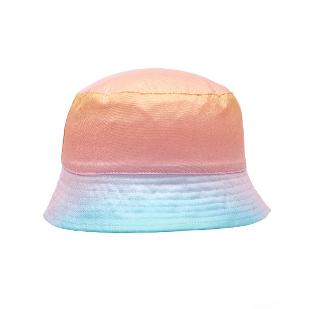 Wholesale Gradient Color Ramp Bucket Cap for Women man Custom Logo 3D Embroidery Summer Sun Cap Casual Fashion Beach Wear