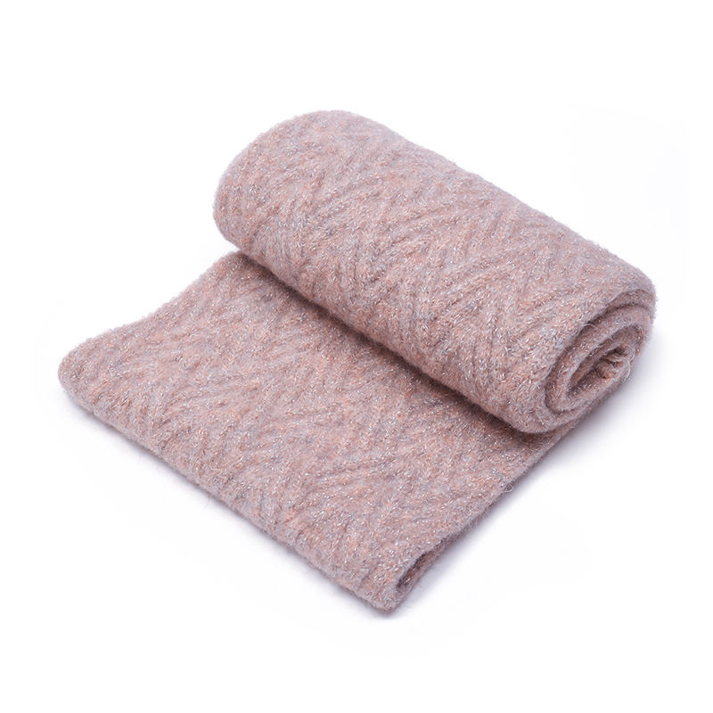 Custom Scarf With Logo for Women Outdoor Solid Color Designer Knitted Scarf Beauty Stylish Retro Daily Winter Scarf Warm
