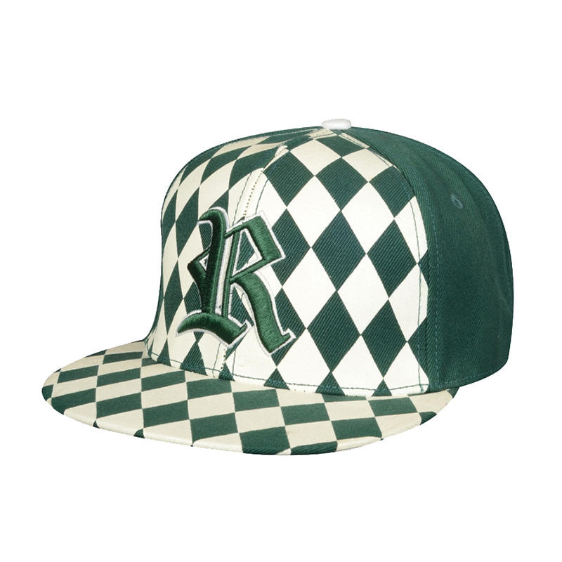 Unisex 3D Embroidery Letter Flat Brim Baseball Cap Snapback Hat