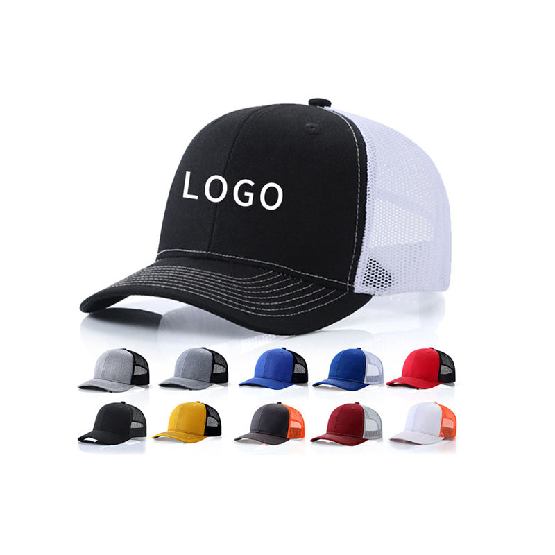 Wholesale Sublimation Blank Trucker Cap Custom Logo Sport Baseball Mesh Foam Hat Trucker Cap