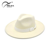 Wide Brim Wool Felt Jazz Fedora Hats for Men Women British