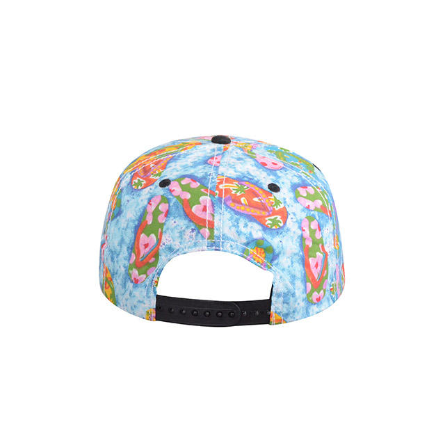 3D Embroidered 5-Panel Hat Flat Bill Printing Cap with Common Fabric Feature