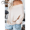 Fashion Casual Custom Women Lady Jumper Oversized Sweaters Knitted Dress Sexy Off The Shoulder Knit