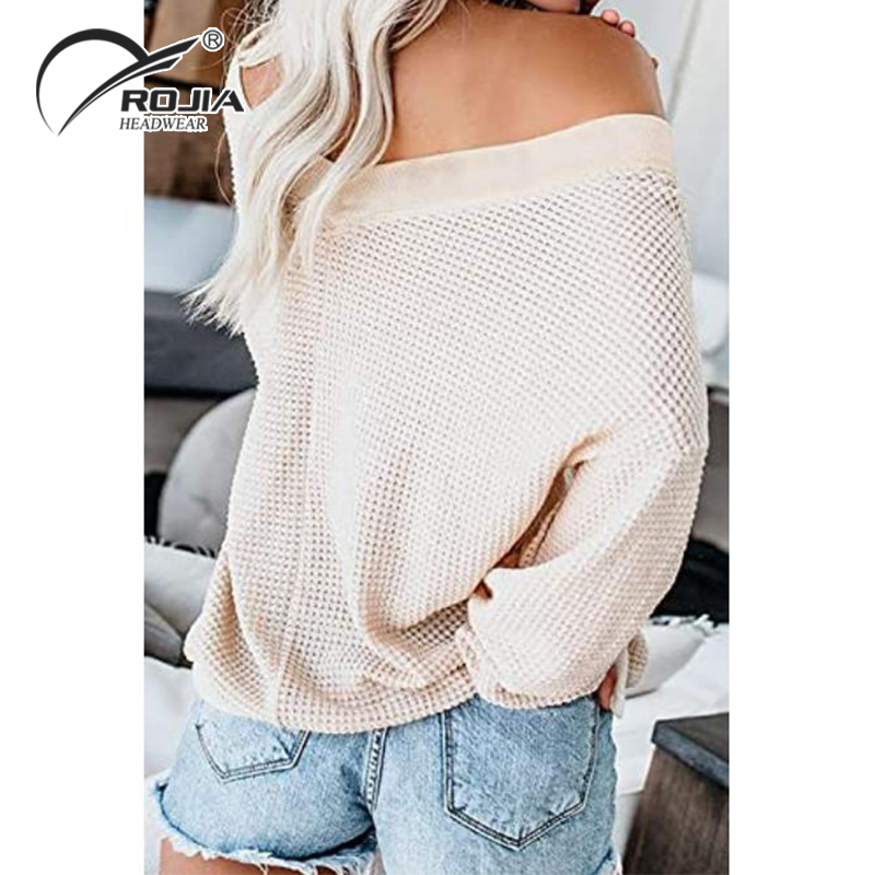 Fashion Casual Custom Women Lady Jumper Oversized Sweaters Knitted Dress Sexy Off The Shoulder Knit