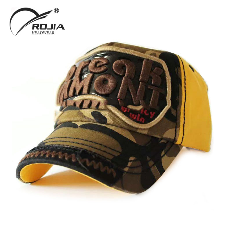High Quality 3D Embroidery Patch Dark Custom 6 Panel Long Baseball Cap