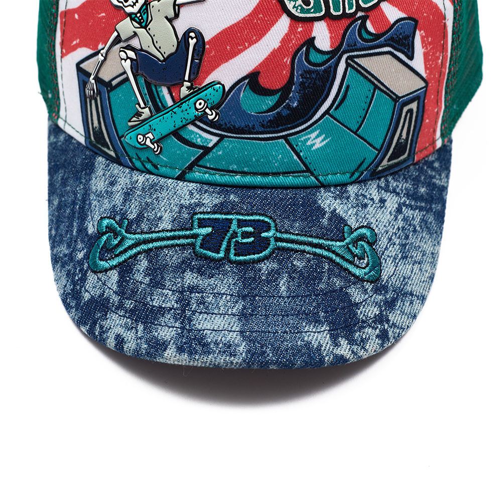 High Quality Custom Printed Logo 100 Polyester Truck Mesh Cap 3d Puff Print 3D Embroidered logo Foam Trucker Hats