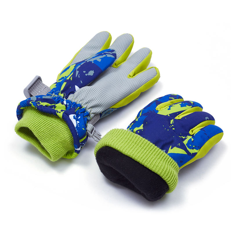 Men's Sports Ski Glove for Winter Snow Cheap Grey Warm Gloves & Mittens