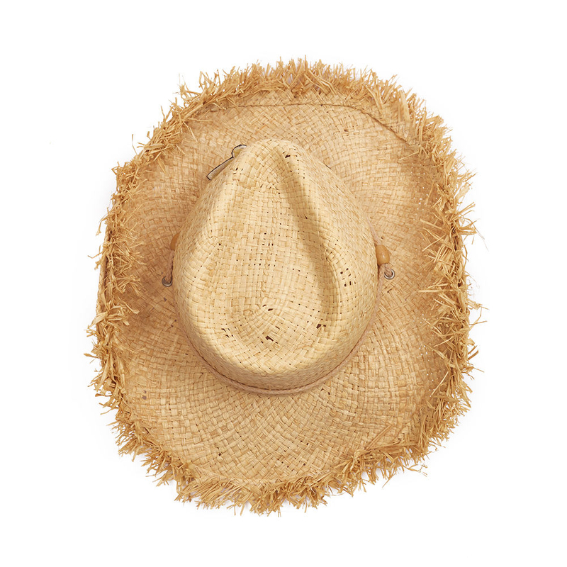 Unisex Wide Brim Summer Straw Hat Custom Bottom Print Natural Lifeguard Style. for Men's Travel Fishing Sports Casual Ski