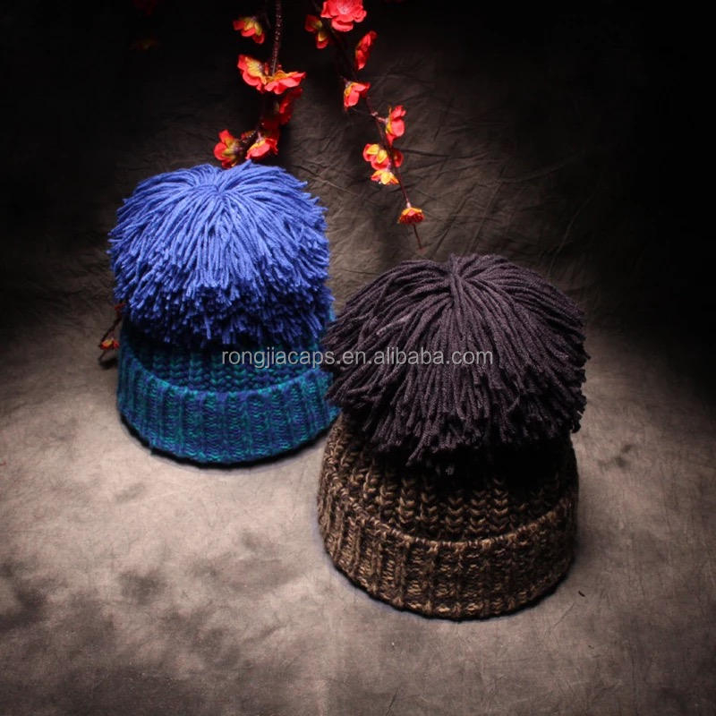 Pom Pom Making Ladies Designer Custom Knitted Beanie