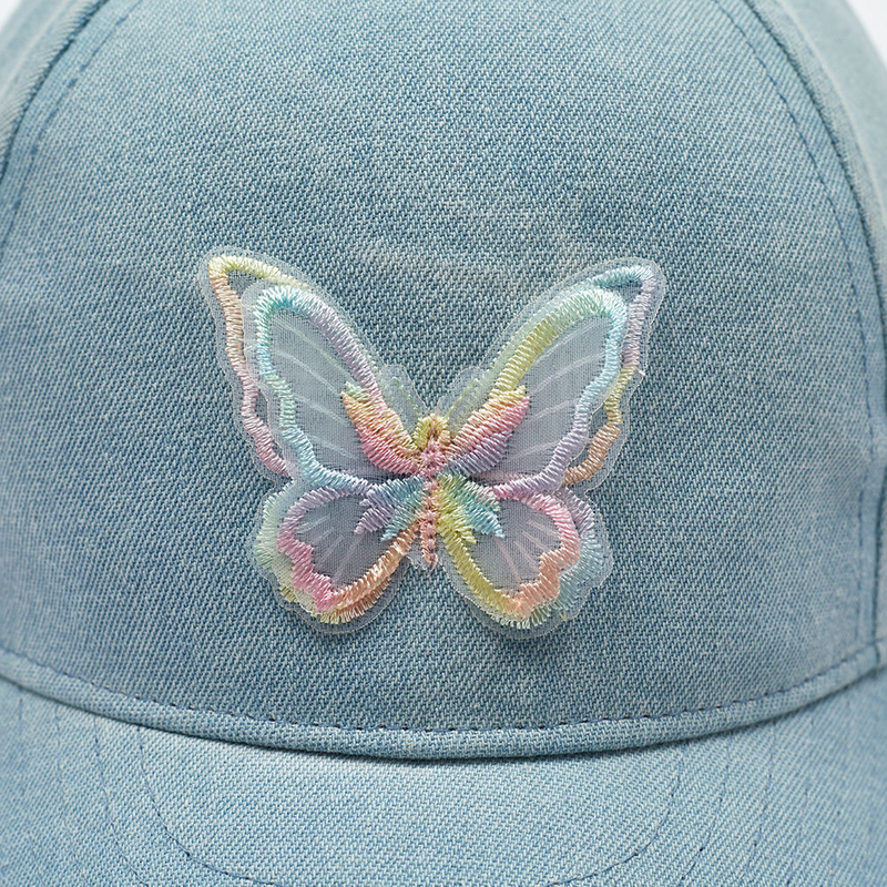 Women Butterfly Patch Baseball Cap Cute Retro Fashion Trendy Butterfly Patch Baseball Cap Outdoor Travel Sports Hat