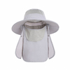 Outdoor UV Protection Sun Hats Couples Light String Bucket Fishing Bucket Hat With Face and Neck Cover for Men Sports Caps Plain