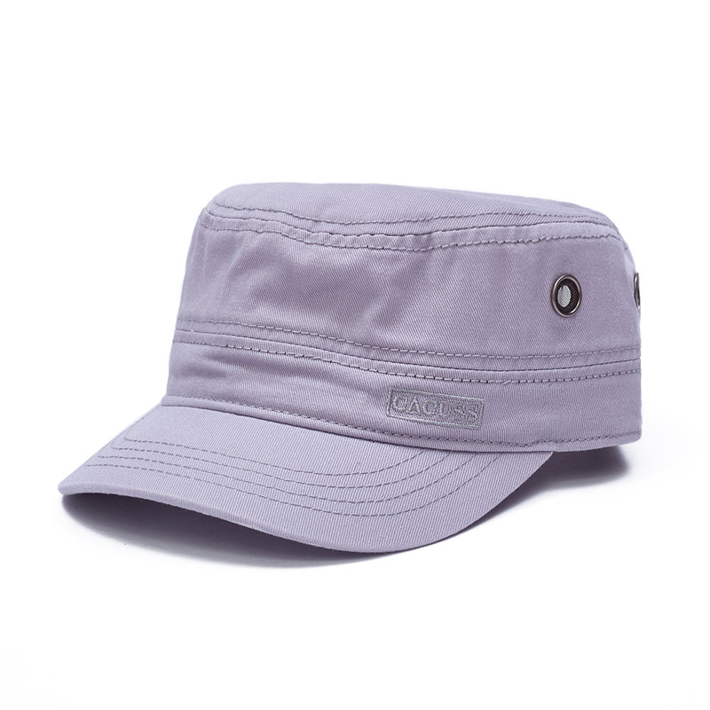 Wholesale Flat Top Light Cotton Officer Hats Caps Custom Colors for Women Men for Hunting Sports Fishing Beach Outdoor