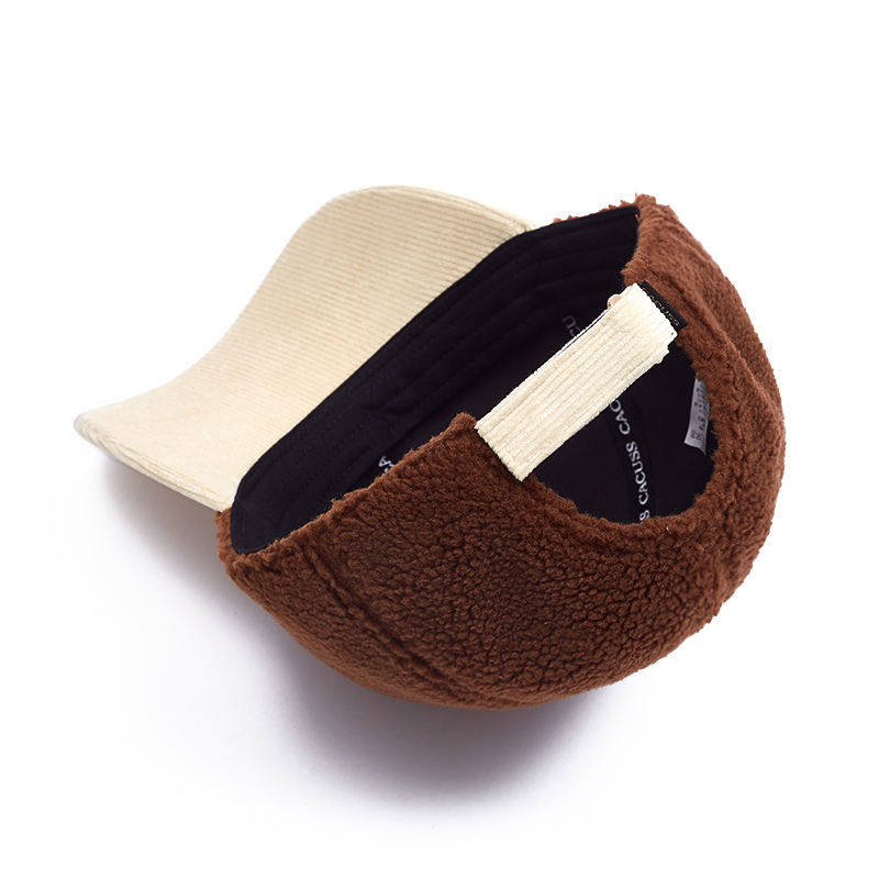 Fashion Pure Color Cozy Fur Wool Snapback Caps Winter Thicken Warm Plush Fuzzy Fluffy Sports Wool Baseball Hat for Women