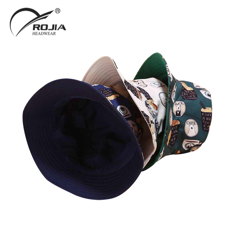 Bulk Custom Logo Summer Children Cotton Animal Print Adjustable Color Bucket Hats for Babies