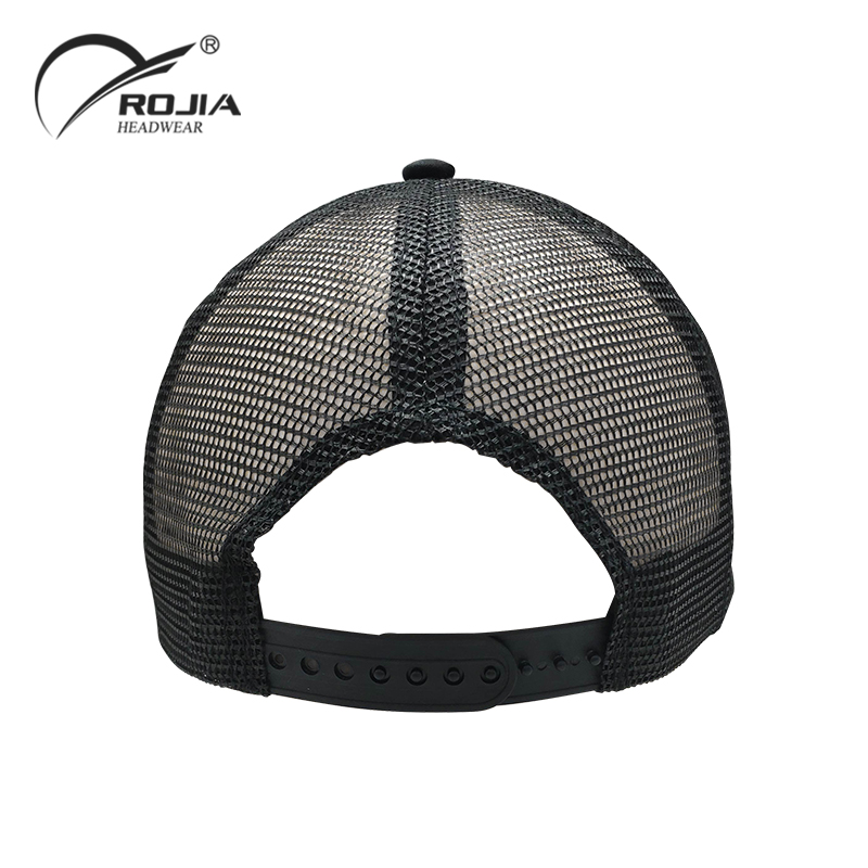Manufactuer Oem 6 Panel Custom Print Logo Flat Brimmed Blank Mesh Baseball Trucker Hat Cap