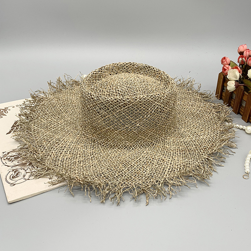 China Factory Supply Fashion Panama Ladies Paper Straw Breathable Wide Brim Hat For Summer Beach