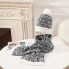 Winter Beanies Hat Fleece Knit Skull Cap And Custom Fashion Scarf Neck Warmer Set for Men And Women Keeping Warm