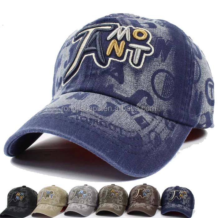 3D Puff Embroidery Special Washed Unique Baseball Cap