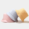 Wholesale Reversible Bucket Hat 100% Cotton Fisherman Cap Custom Logo Unisex Daily and Travel Outdoor Sun Cap Blank White