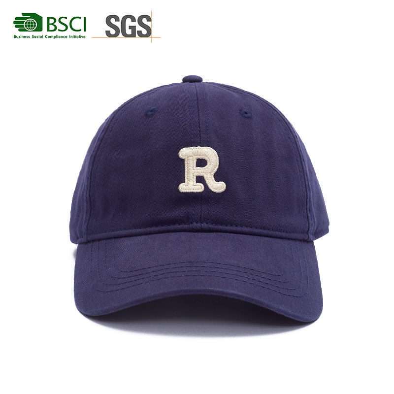 OEM Cheap Custom 6 Panel Unisex Embroidered Baseball Hats Cotton Fabric Adjustable Size Two Tone Curved Brim Baseball Caps