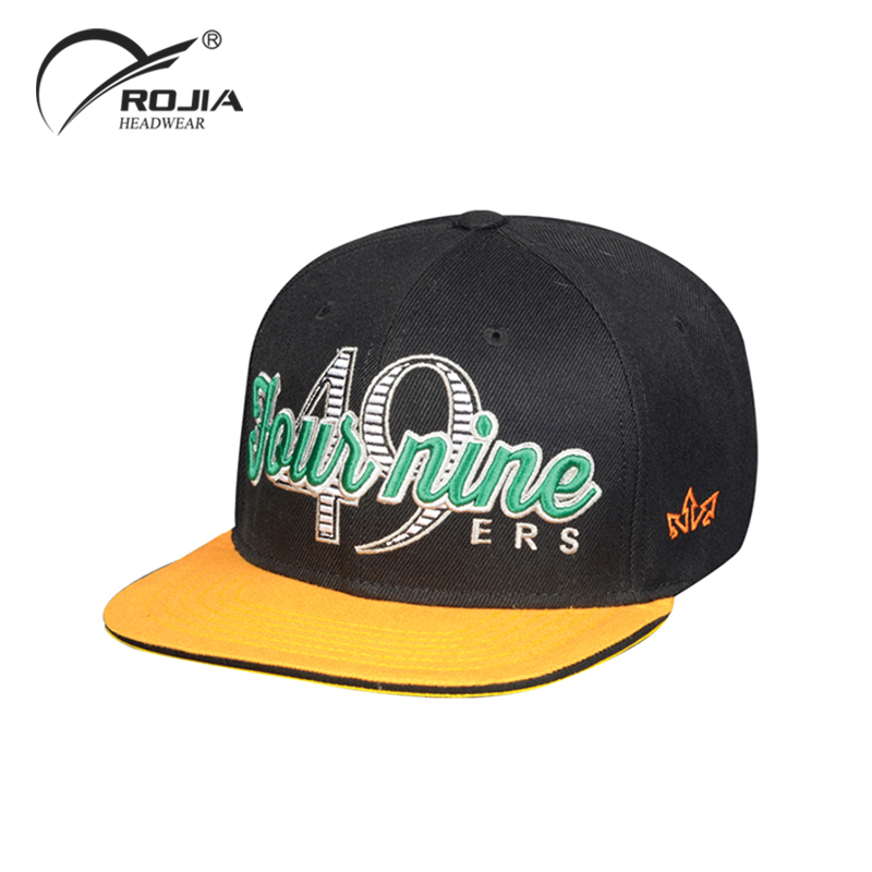 Custom Logo Men 6 Panel Baseball Basketball Snap Back Cap Snapback Hip Hop Hat Suppliers