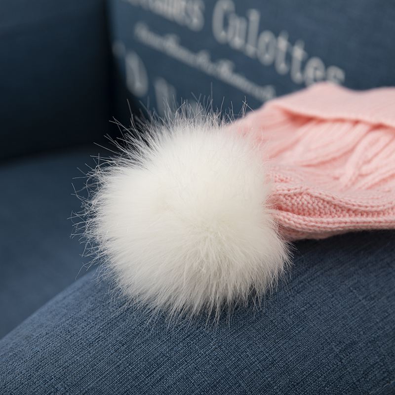 OEM Manufacture Classic Pink Wholesale Winter Sets Plain Children Girls Knitted Fashion Scarf And Hat·set