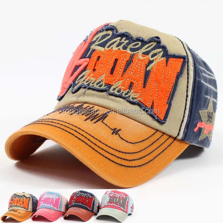 Soft Embroidery Sports Hat Patch Stone Wash Worn Out Baseball Cap Boys Caps with Custom Logo