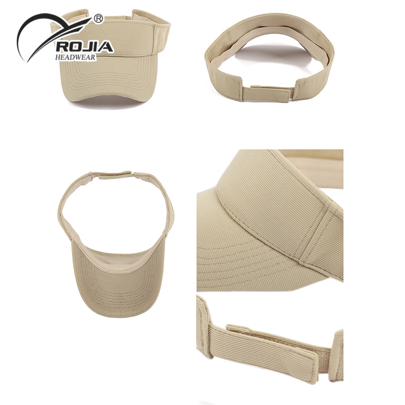 Wholesale Multicolor Protective Empty Top Hat Golf Embroidered Sun Visor Hat3